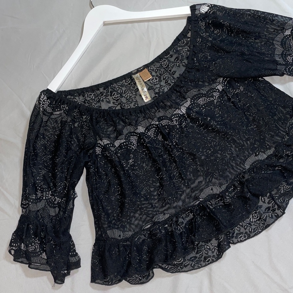 Eyeshadow Black Lace Blouse
